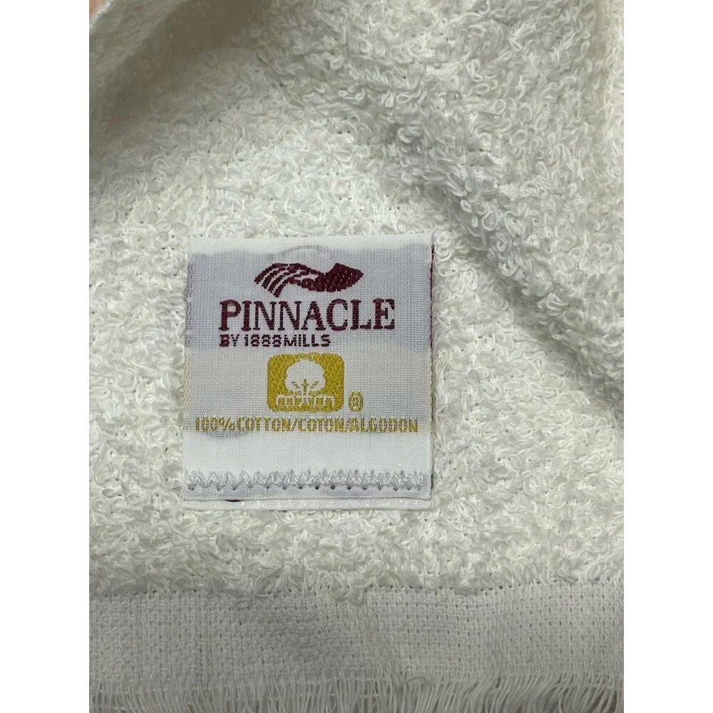 VTG Disney Embroidered Mickey Mouse Cream Colored Hand Towel Fringes Pinnacle